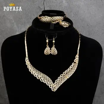 

Algeria's hot selling accessories wedding jewelry set for women fashion jewelry set copper high quality jewelry set