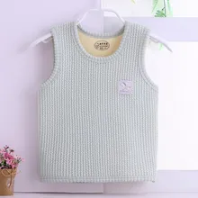 Детский жилет осенне-зимний теплый жилет для маленьких девочек и мальчиков бархатная одежда для малышей плотная зимняя одежда