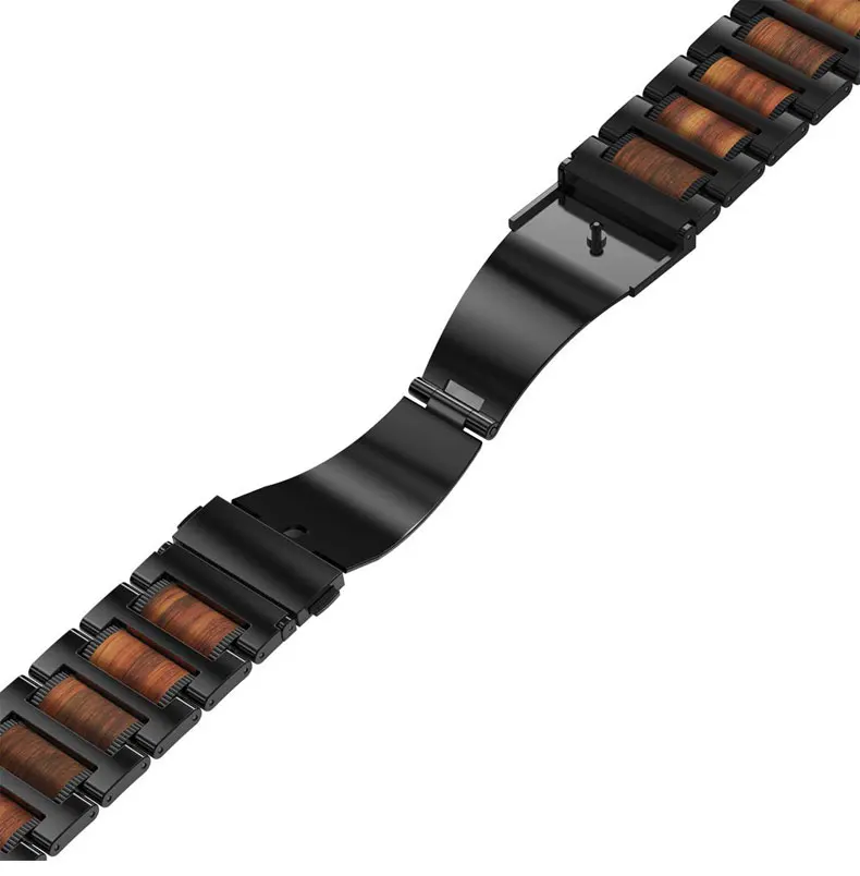 Ремешок для Apple Watch 44 мм 42 мм 40 мм 38 мм браслет из натурального дерева из нержавеющей стали для Apple iWatch 5/4/3/2/1