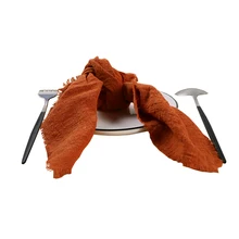 

45x60cm Gauze Wedding Napkins Christmas Linen Napkins for Holiday Cocktail Parties Kitchen Table Decor Home Accessories 12PCS