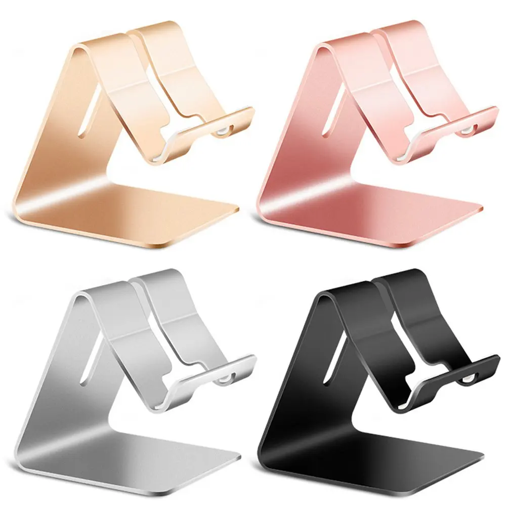 

Universal Aluminum Metal Phone Holder Desktop Universal Non-slip Mobile Phone Stand Desk Hold for iPhone IPad Samsung Tablet