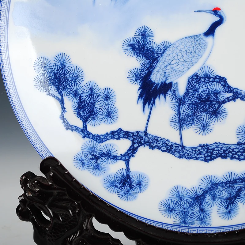Вышивка крестиком, комплект и теарелка керамическая декоративная тарелка китайский Декор тарелка на деревянном основании набор фарфоровых тарелок свадебный подарок