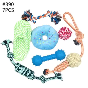 

Dog Toy Puppy Chew Toy Washable Cotton Rope Dog Toy 7 Piece Set