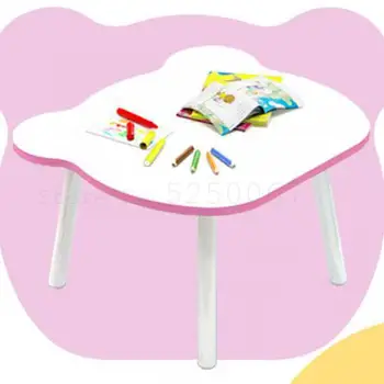 

Household Children's Table And Chair Set Kindergarten Table And Chair Baby Writing, Drawing, Dining Table Children's