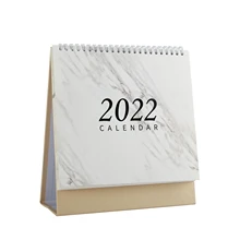 Calendrier de bureau marbre 2022, calendrier de bureau, Agenda hebdomadaire mensuel, planificateur annuel pour fournitures de bureau