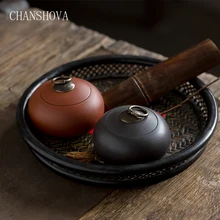CHANSHOVA китайский Ретро ручной работы цвет глазури фиолетовая глина чай Caddy Китай Керамическая чайная коробка металлический контейнер для хранения H222