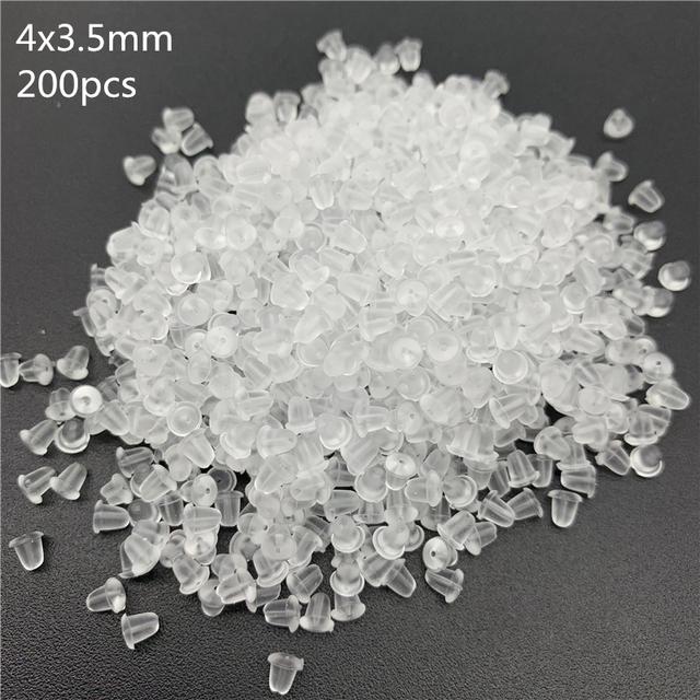 3/4/5/6MM Soft Silicone Rubber Earring Back Stoppers For Stud Earrings DIY Jewelry Making Earring Findings Accessories