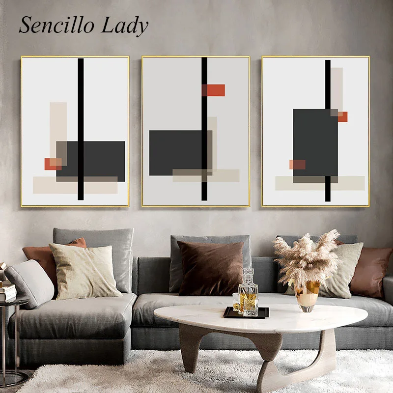 

Contemporary Art Decoration Painting Geometry Abstract Canvas Poster Minimalist Print Modern Wall Picture for Living Room Decor