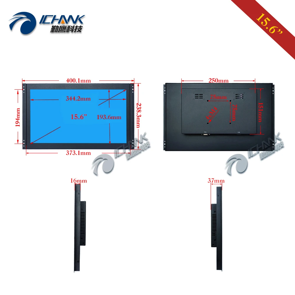 15.6 ġ  ÷, 1920x1080p  Ŀ, HDMI  USB VGA,    ġ ũ ZK156TC-252D