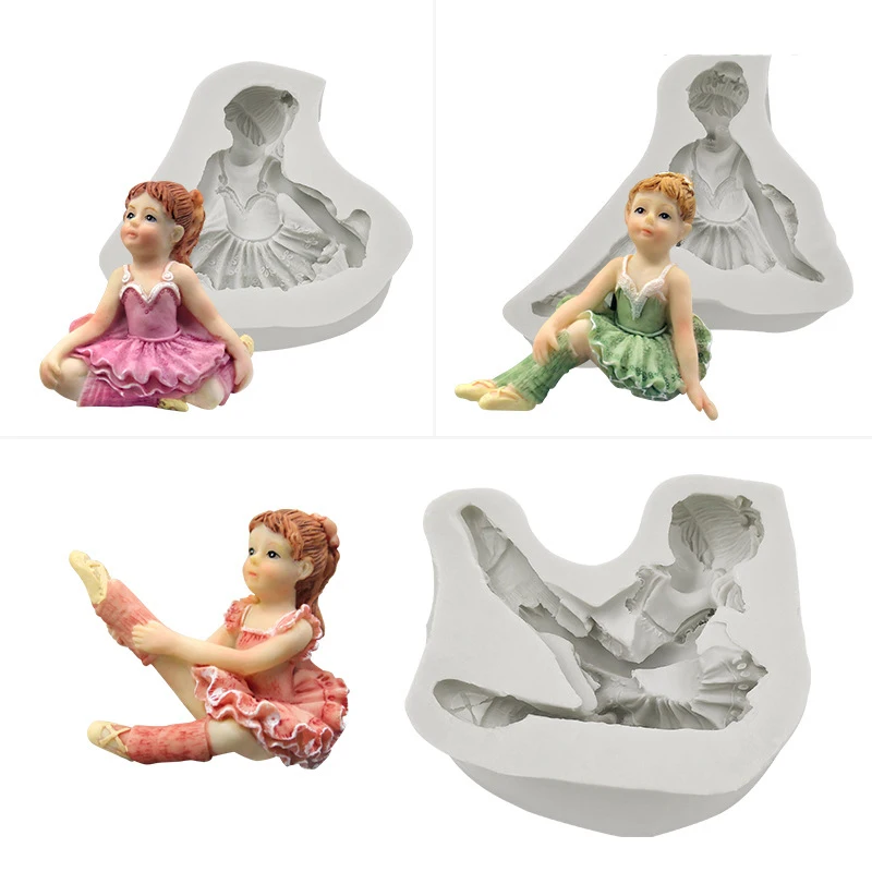 Балетная девушка 3D Силиконовое мыло чердак форма DIY Molde Baby Jabon Silicona помадка торт декоративное устройство для шоколада мыло Moule
