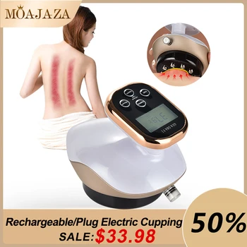 

Rechargeable/Plug Electric Cupping Massage Guasha Suction Scraping Slimming Anti Cellulite Massager Device Negative Physiothera