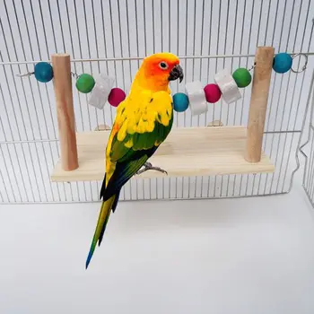 

Hamster Wood Stand Platform with Chewing Toys Teeth Grinding Stones for Mouse 11UA