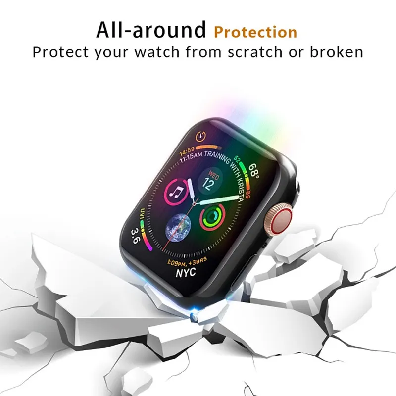 Чехол для Apple Watch Band 5 4 3 42 мм 38 Appel Iwatch 2 1 44 мм/40 Защитная крышка экрана|Ремешки часов|