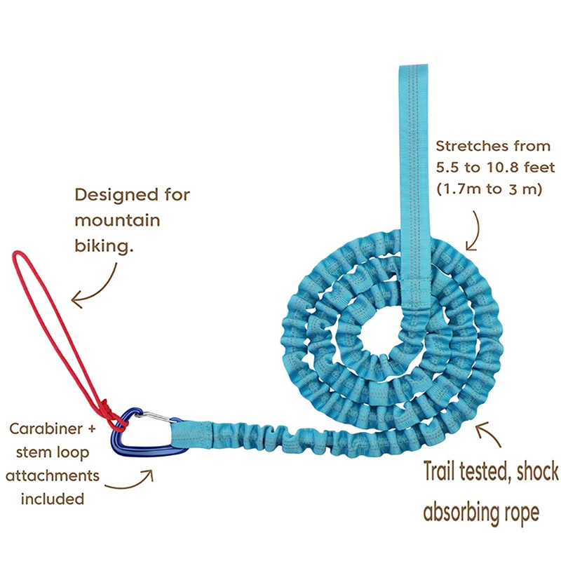 Bicycle Elastic Leash Belt Nylon Traction Rope Parent-Child MTB Bike Towing Rope Kid Ebike Safety Equipment Outdoor Tool elastic ropes elastic straps