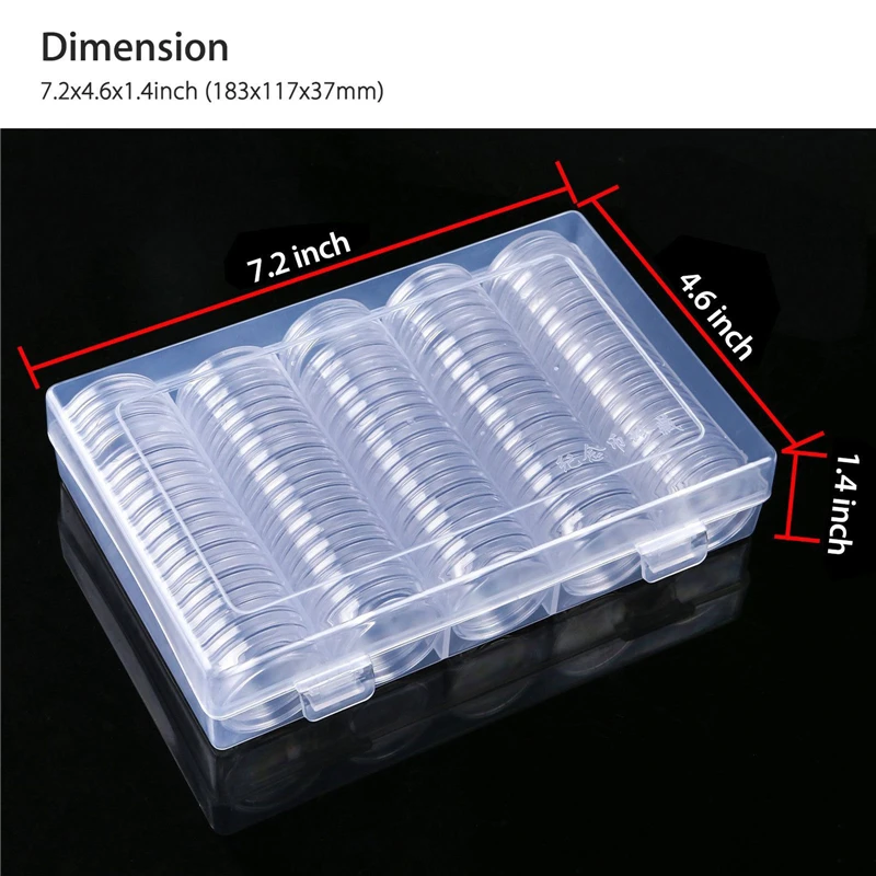 Памятная коробка для монет 100 шт. 30 мм капсулы для монет круглый пластиковый держатель для монет Чехол Контейнер для хранения Органайзер Коллекция