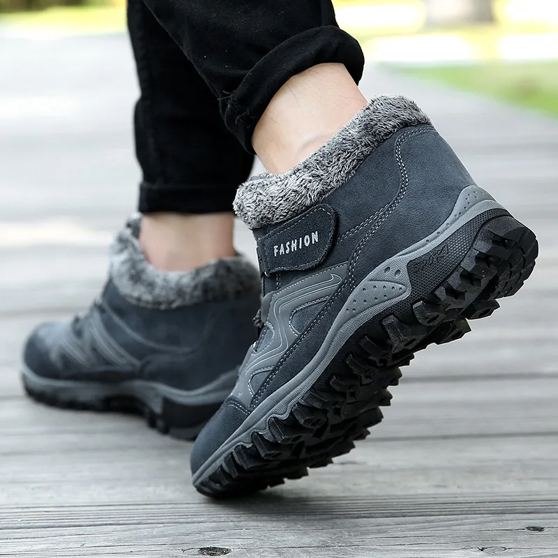 Winter Sneakers Mens Womens Hiking Shoes Plush Casual Warm Non-slip Outdoor Casual Shoes