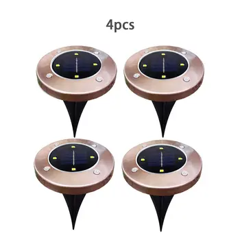 

4pcs 4/8 LED Solar Power Buried Light Under Ground Lamp Waterproof Outdoor Security Light Path Way Garden Lawn Yard Lighting
