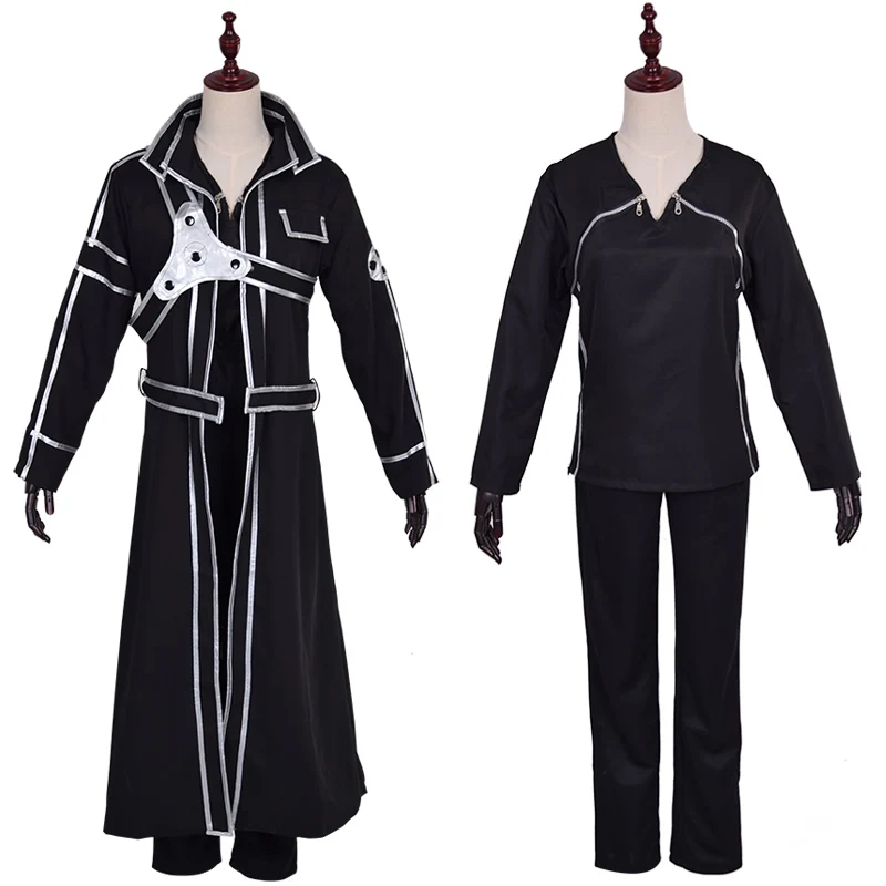 Anime Kirigaya Kazuto Cosplay Costumes Sword Art Online Kirito Shoes   Alicization Wigs Boots Uniform Set Adult Unisex00 (7)