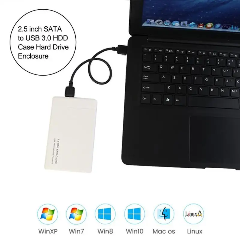 2,5 дюймов HDD SSD чехол SATA к USB 3,0 адаптер бесплатно 5 Гбит/с Корпус жесткого диска Поддержка 2 ТБ HDD диск для WIndows Mac OS