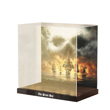 

Building Block Acrylic Display Box For IDEAS Pirates Of Barracuda Bay 21322 (Display Box Included Only)-Heightening Base+Pattern