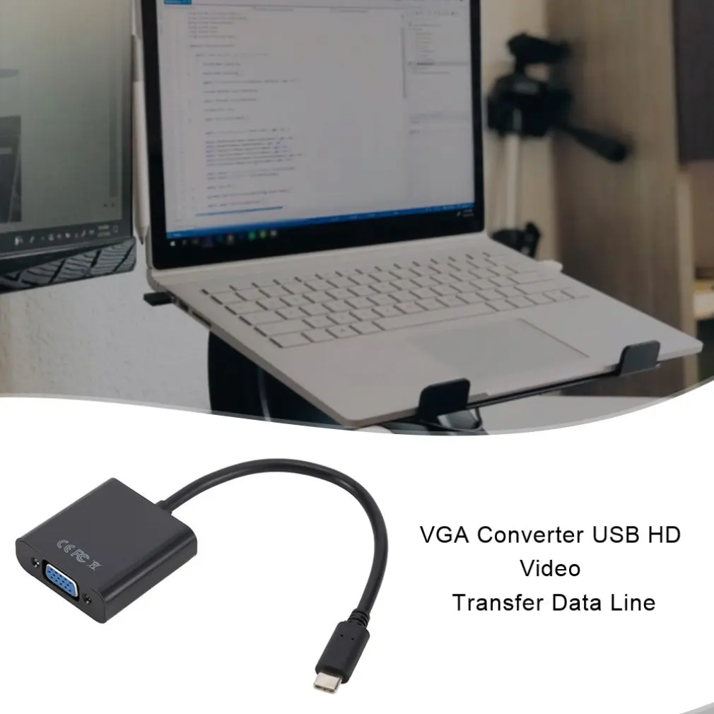 USB 3,1 type-C в VGA конвертер USB HD кабель видеоадаптера конвертер, usb-адаптер конвертер