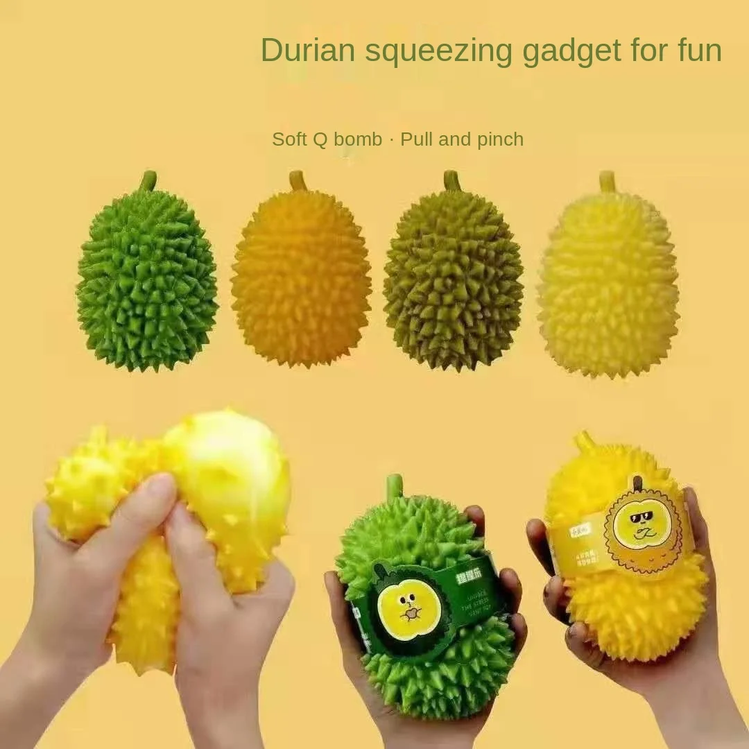 Decompression Vent Durian Fruit Squeeze Music Slow Rebound Ball Tricky and Funny Children's Toy | Игрушки и хобби