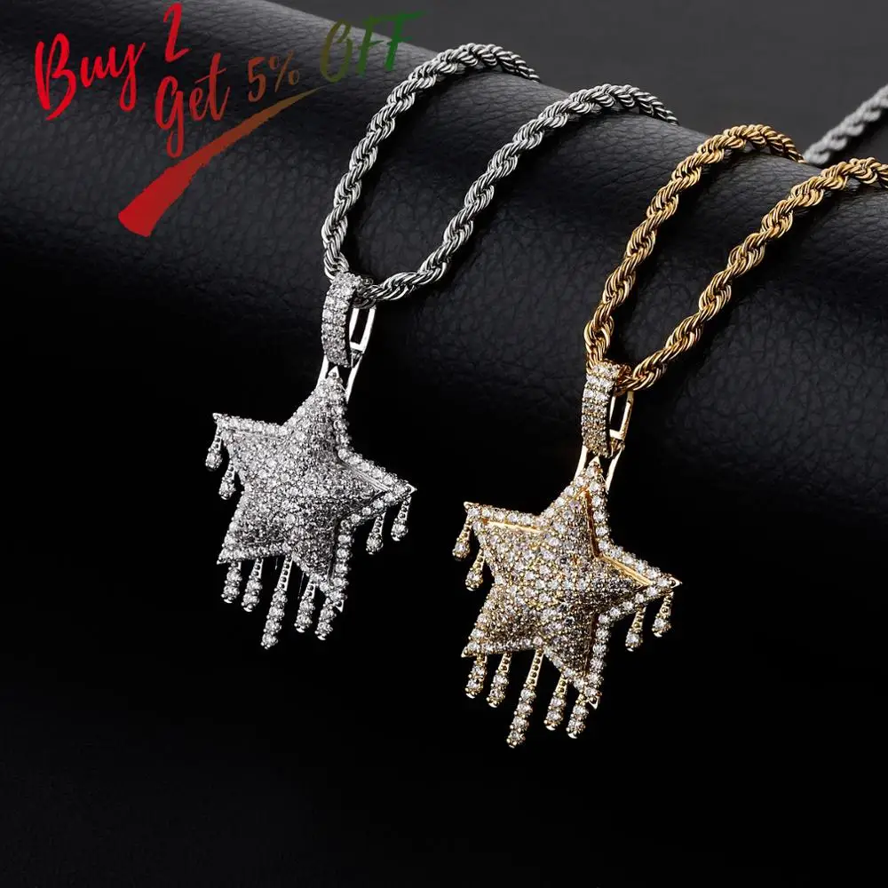 Cubic Zircon Jewelry Tennis Chain | Gold Bling Necklace