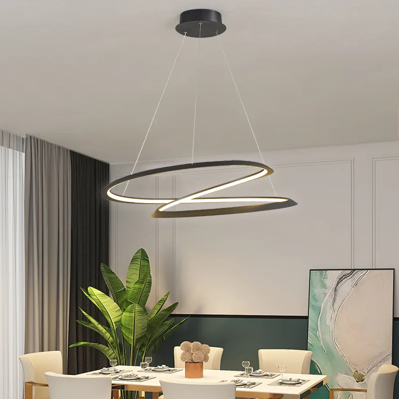 

Nordic living room circular Chandelier post modern minimalist deco Hanging Lamp bedroom hotel restaurant LED Chandelier Lighting
