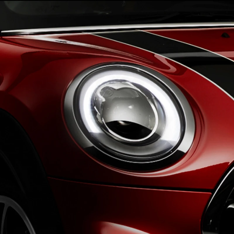 Для Mini F55 F56 F57cooper светодиодный налобный светильник s светодиодный налобный фонарь Angel eye светодиодный DRL+ указатель поворота передний светильник Биксеноновые линзы для стайлинга автомобилей - Цвет: Half halo 14-18