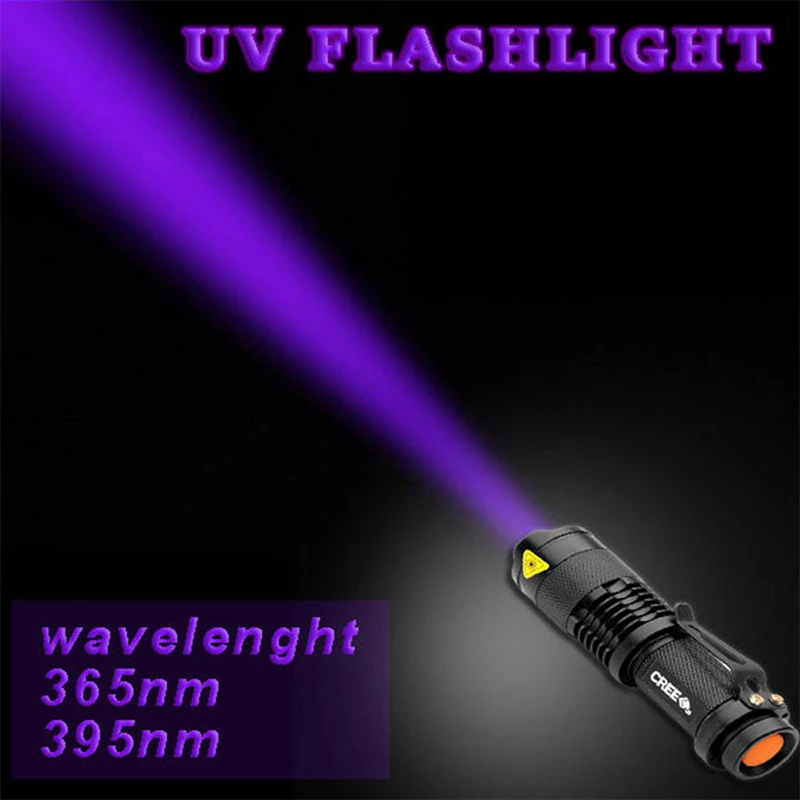 

Violet Flashlight Torch Interior Design Led Adjustable Focus Ultraviolet Light Outdoor Powerful Lamp