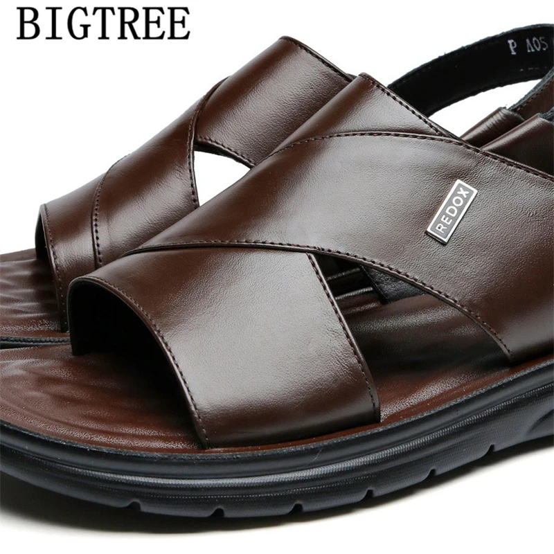 Strand Sandalen Heren Sandalen Zomer Mannen Sandalen Lederen Designer  Schoenen Mannen Open Schoenen Mannen Zapatos De Verano Herren Schuhe Surgut| Sandalen voor Mannen| - AliExpress