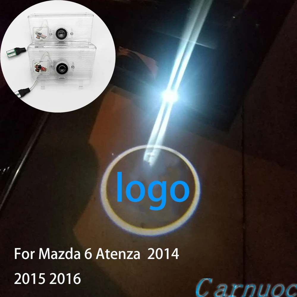 Для Mazda 6 Atenza Автомобильный Дверной светильник с логотипом автомобильный приветственный светильник аксессуары для украшения автомобиля