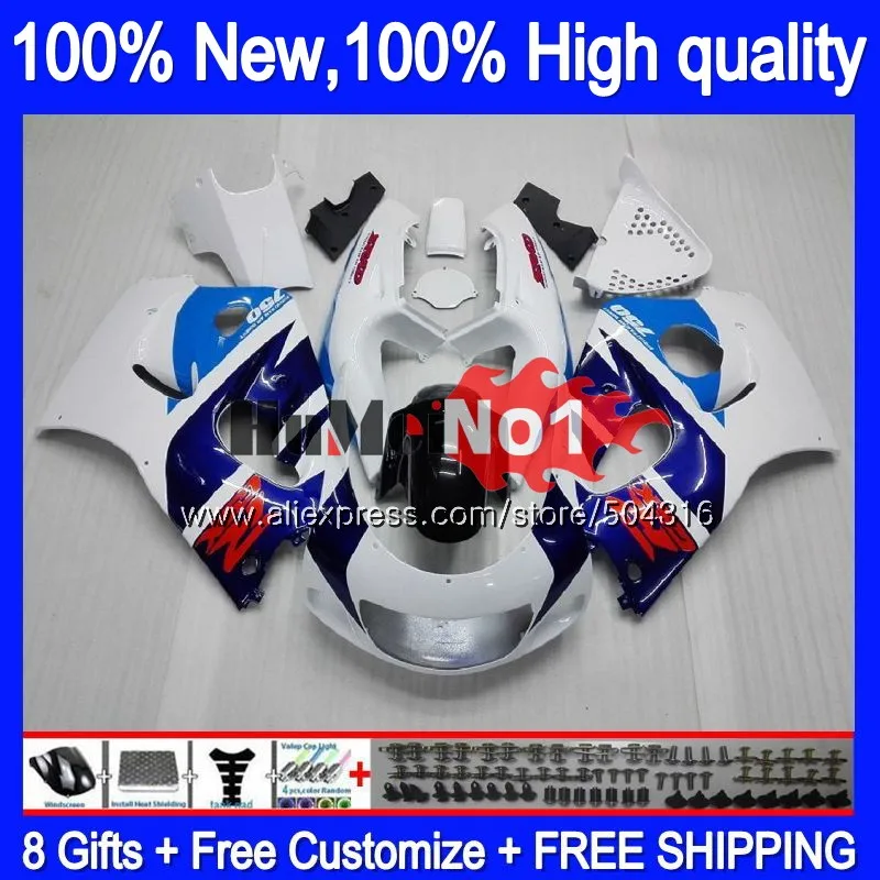Корпус для SUZUKI SRAD GSXR 750 600 GSX-R600 11MC. 7 сине-белые GSXR750 1996 1997 1998 1999 2000 GSXR600 96 97 98 99 00 обтекателя