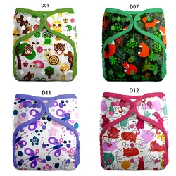 Couches de nuit pour bébés de 0 à 6 mois, lavables, réutilisables, écologiques, imperméables, réglables 