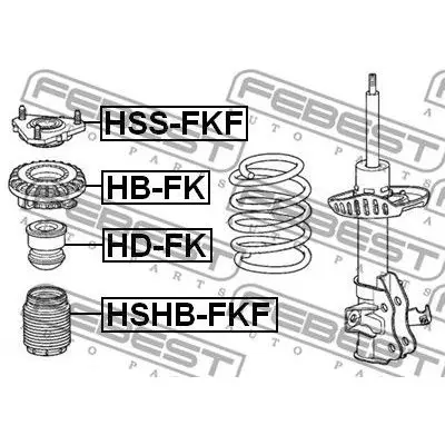 Пыльник переднего амортизатора Honda Civic FK 5D 0612 FEBEST HSH