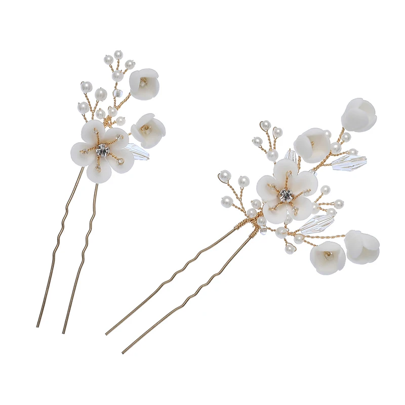 AC185 2pcs hair pin Акция, распродажа, аксессуары для волос, свадебный головной убор, свадебная повязка на голову, ювелирное украшение, заколка для волос, расческа для девочек и женщин - Окраска металла: AC185 2pcs hair pin