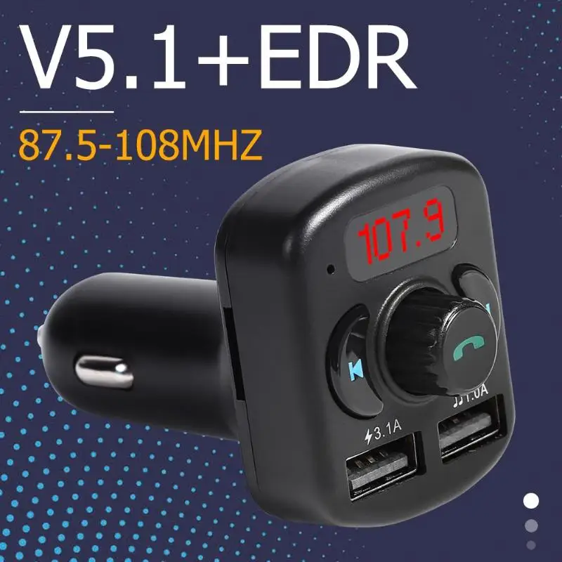 807E Bluetooth Handsfree автомобильный комплект fm-передатчик MP3-плеер 3.1A USB зарядное устройство