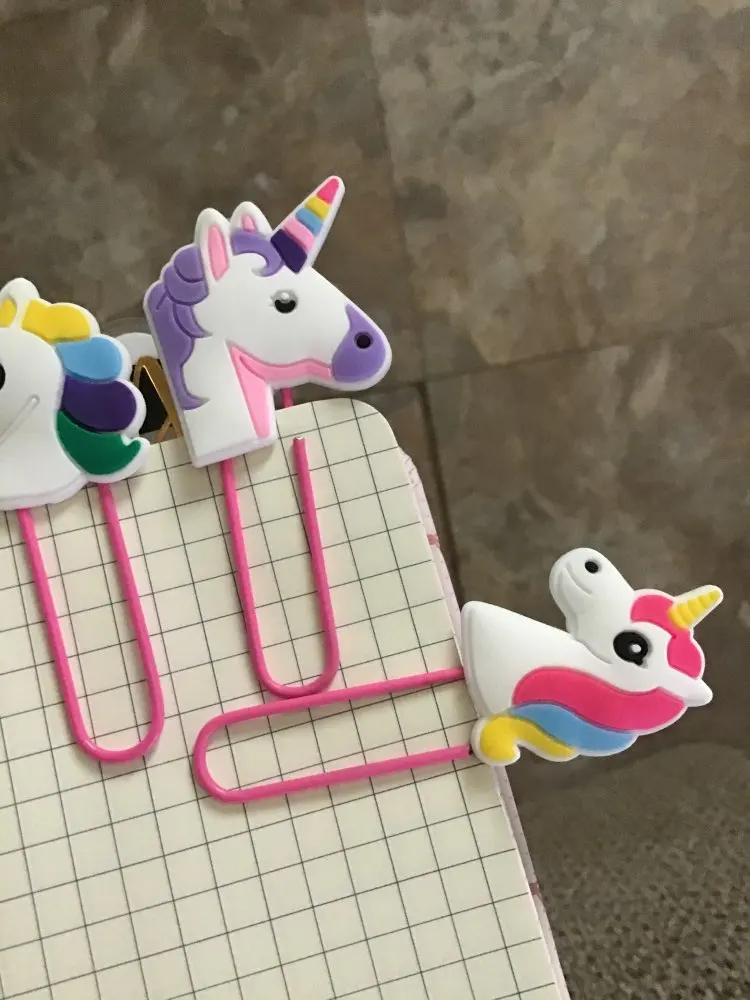 1 шт. с надписью Unicorns ПВХ Закладка для книги скрепки учитель канцелярские