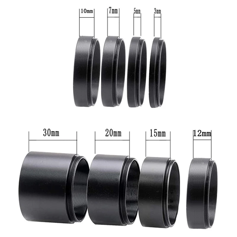 StarDikor M42x0.75 Metal Focal Length Extension Tube Kits 3/5/7/10/12/15/20/30mm For Astronomical Telescope Photography T Ring 2