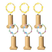 Горячая Солнечная винная светящаяся гирлянда в бутылке крышка световая цепь 8 теплая Цянь лампа наружная Водонепроницаемая декоративная лампа