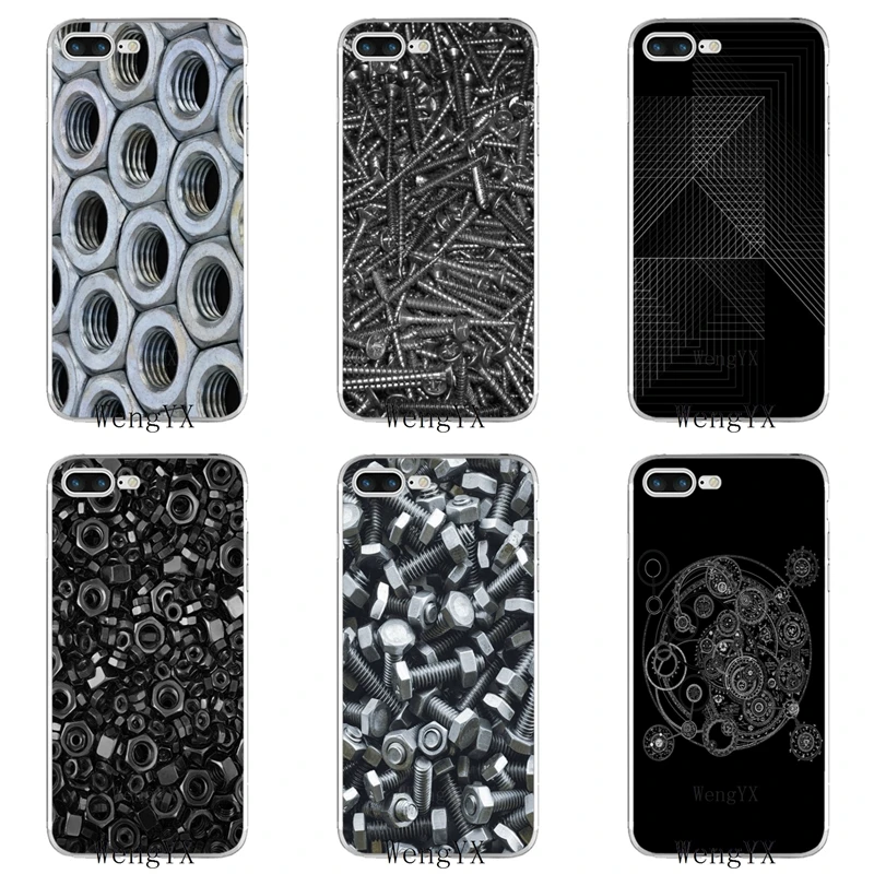 

cool Black Screw print silicone Soft phone case For Xiaomi Mi 9 8 SE Pro A1 A2 Lite 6 6X 5 5s 5x note mix 2s max 2 3
