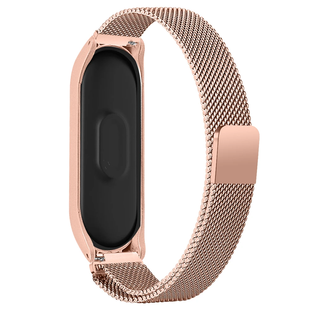 OULUCCI stainless steel Bracelet for Xiaomi Mi Band 4 Strap metal wrist strap For xiaomi mi band 3/4 strap Mi band 4 bracelet