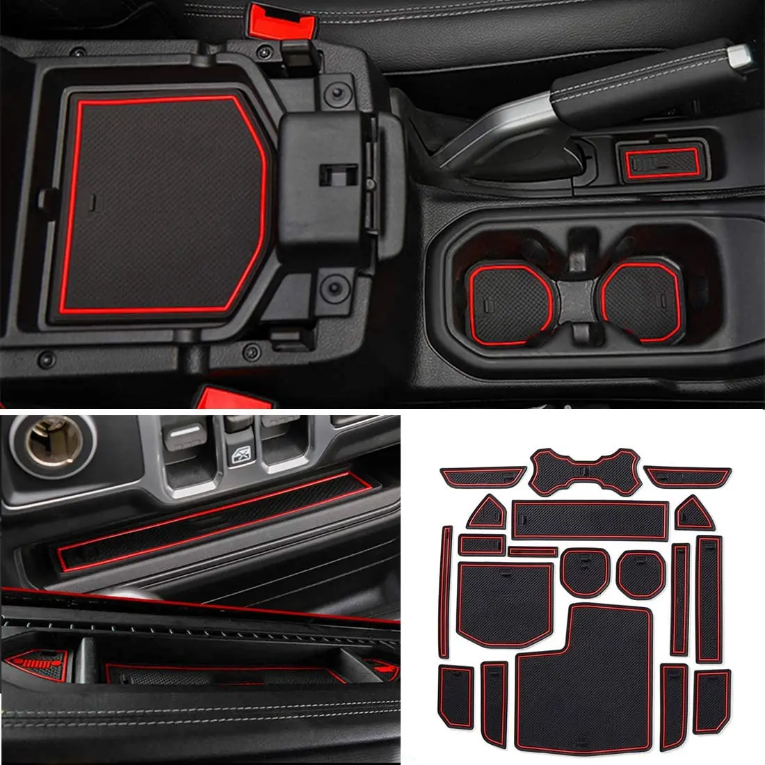 Для Jeep Wrangler JL 2018 2019 2020 2021 2022 резиновая нескользящая ткань с ромбовидным рисунком