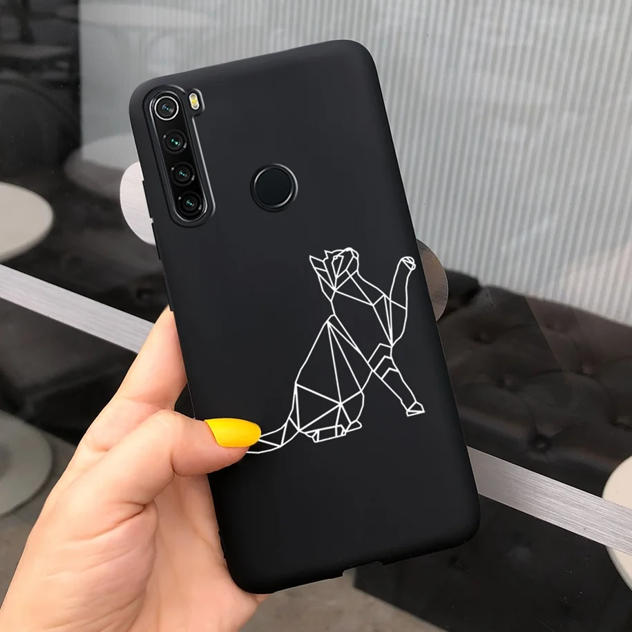 xiaomi leather case color Redmi Note 8 Ốp Lưng Điện Thoại Dễ Thương Mèo Hoạt Hình Ốp Lưng Dành Cho Xiaomi Redmi Note 8 Pro Trường Hợp Note8 8 T 8Pro 8 T Silicone Mềm Coque xiaomi leather case chain Cases For Xiaomi