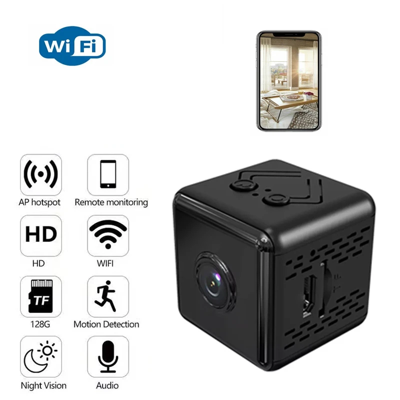 X6d Mini Camera 1080P Sensor Night Vision Camcorder Motion Detection Alarm Micro Camera Sport Video Small Camera Wifi Camera streaming camcorder