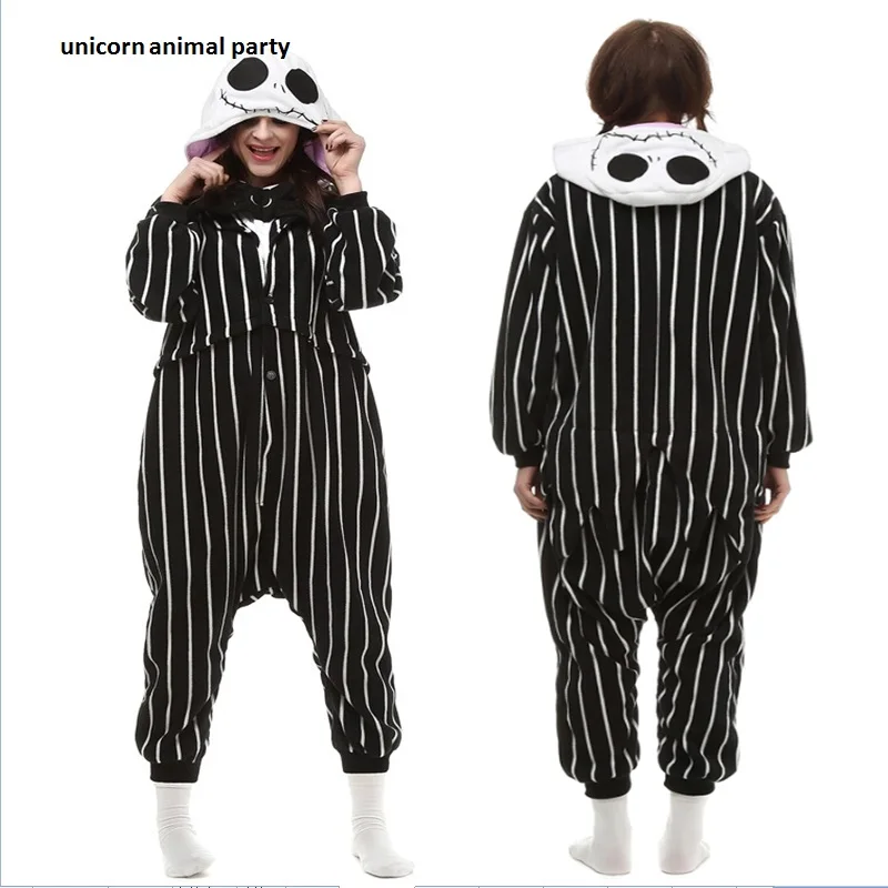 

Kigurumi Skeleton Jack Onesies Pajamas Unisex Adult Pajamas Cosplay Costume Animal Sleepwear Halloween Carnival take