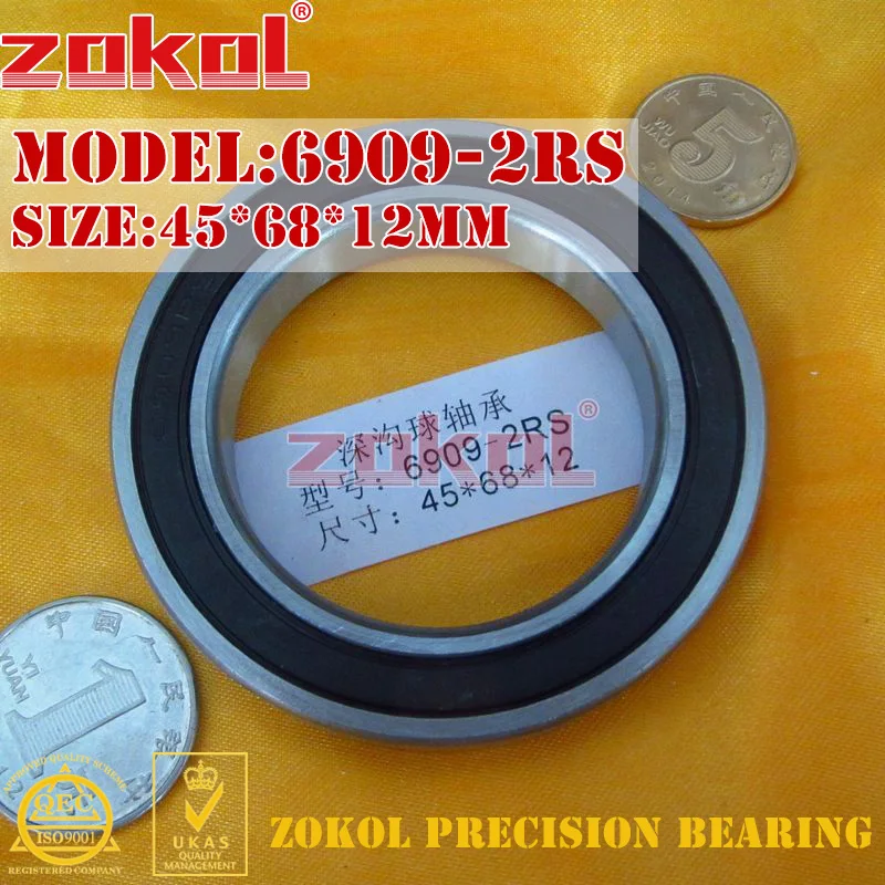 2Pcs/Lot ZOKOL 6907 6908 6909 6910 ZZ 2RS Thin Wall Deep Groove