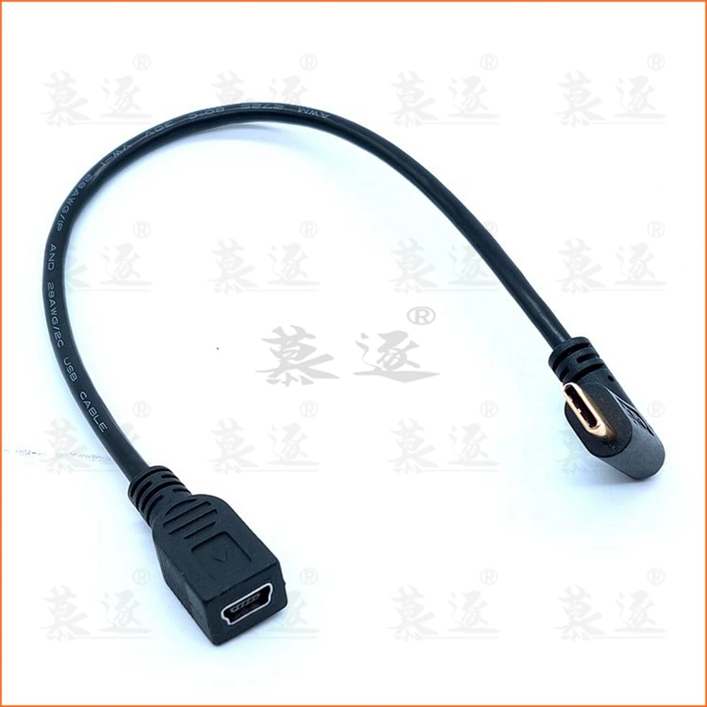 Правый/левый/вверх/вниз угол USB C кабель для зарядки Duttek 3 1 Type папа к Mini & micro (Mini B)