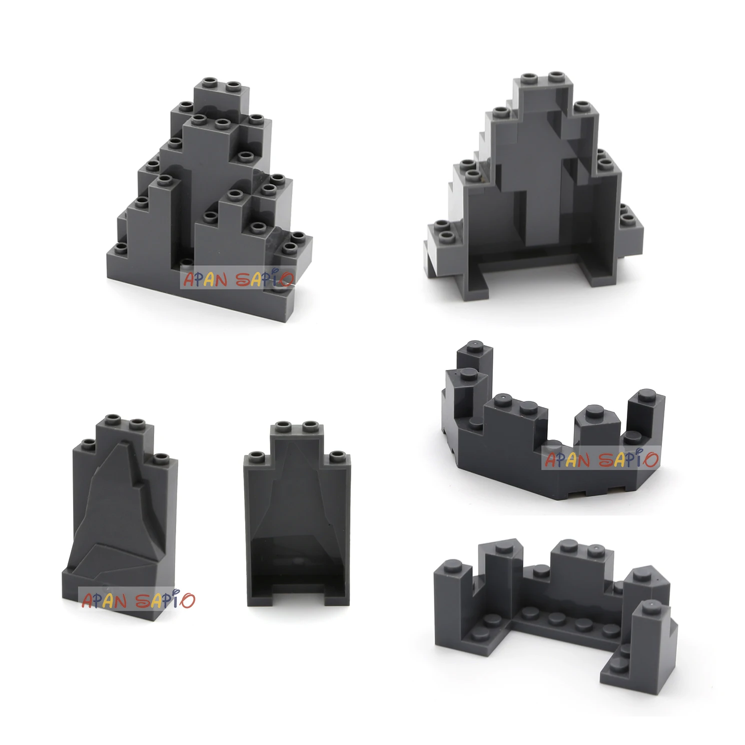 Rockery Mound Rock Building Blocks For Castle Garden Toys for Children Size Compatible With 6066 6082 6083 23996 construction blocks,building blocks