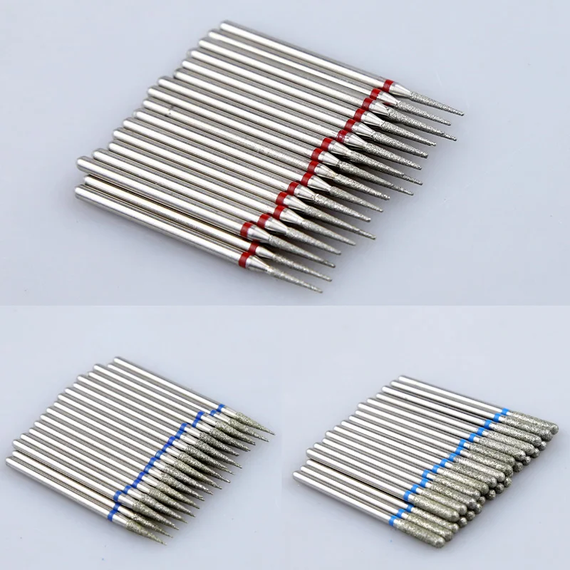 Набор Алмазных фрез для ногтей, 10 шт., фрезы для маникюра, электрические фрезы для кутикулы, полировальные инструменты, аксессуары для ногтей|Принадлежности для дизайна ногтей|   | АлиЭкспресс